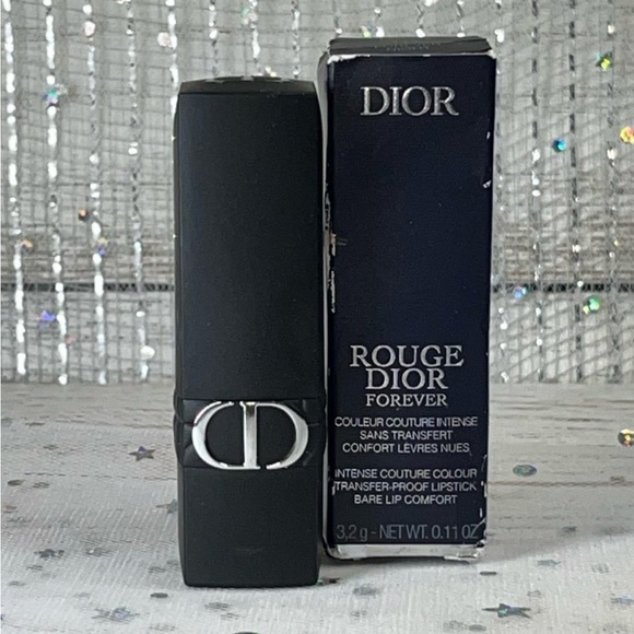 Dior Rouge Dior Forever Transfer-Proof Lipstick, 111 Forever Night, New In Box - Picture 3 of 5